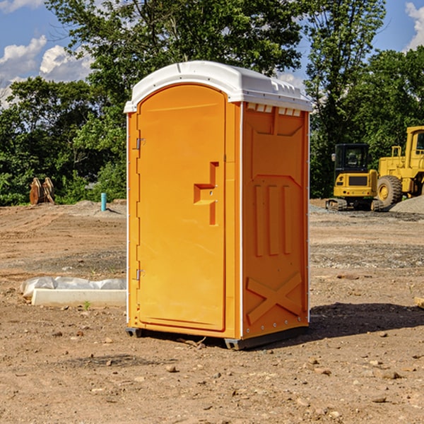 how often are the portable restrooms cleaned and serviced during a rental period in Rome Michigan